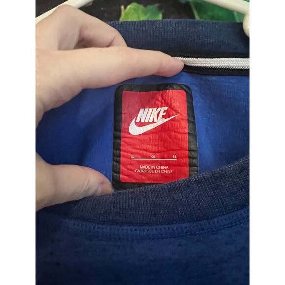 Nike Men's Tech Fleece Crewneck Sweatshirt 545163-481 Royal Blue Large - Picture 6 of 8